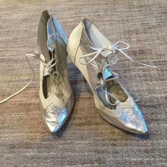 Jasmine Elizabeth leather lace up pumps - Picture 2 of 7